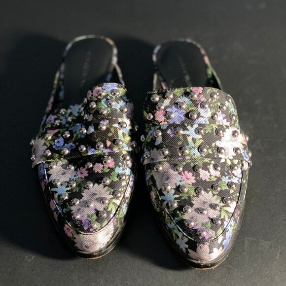 Rebecca Minkoff Studded Floral Mules Flats - Picture 3 of 7